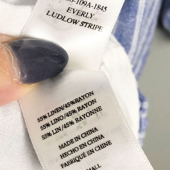 RAILS | Everly Tiered Long Sleeve Tie Dress Ludlow Stripe Women’s Size Small - Picture 10 of 11